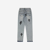 CHROME HEARTS 21FW DENIM CROSS *LIGHT BLUE/BLACK*